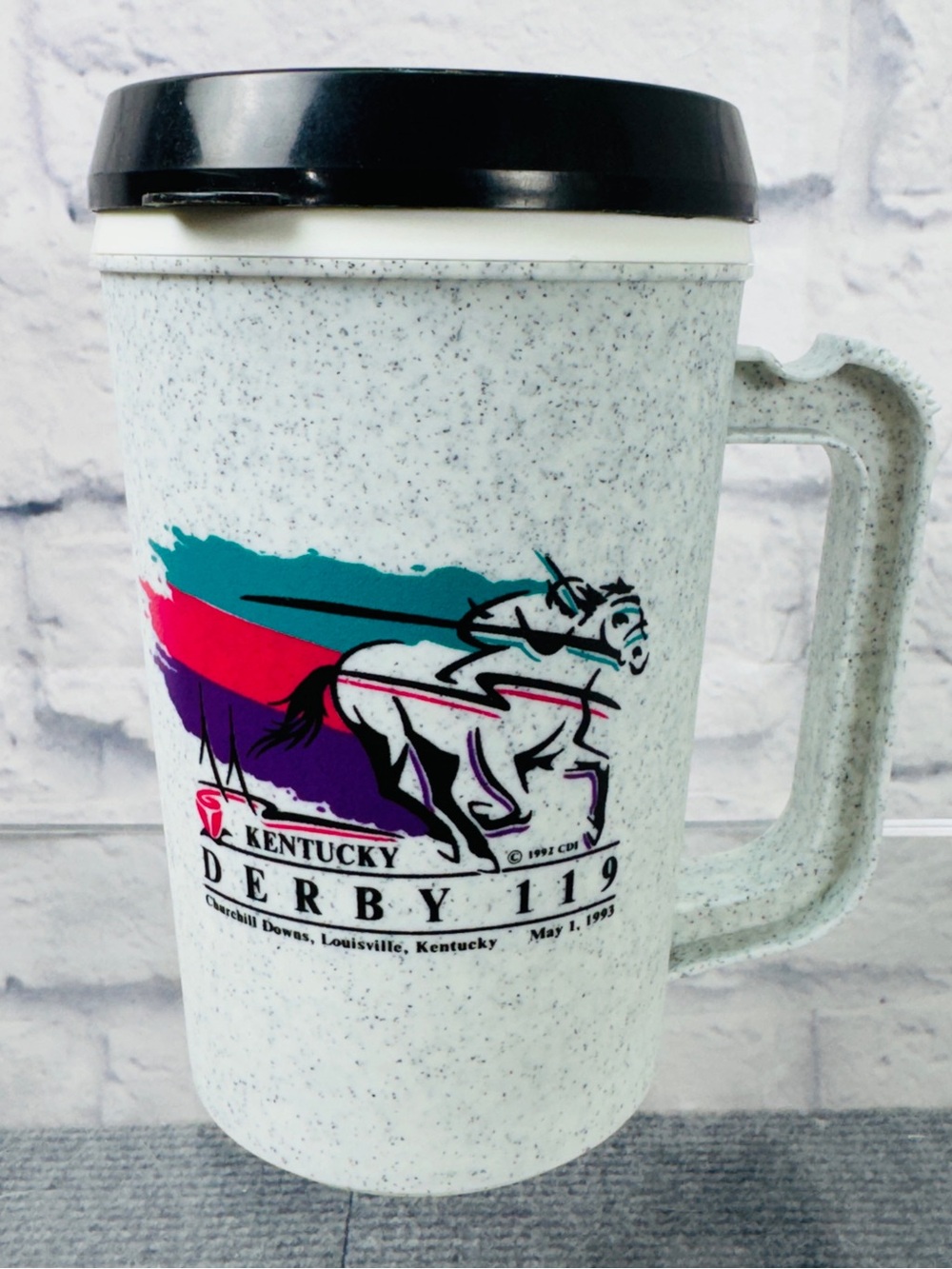 Vintage 1993 Kentucky Derby 119 Virginia Slims 22 Oz Insulated Travel Mug